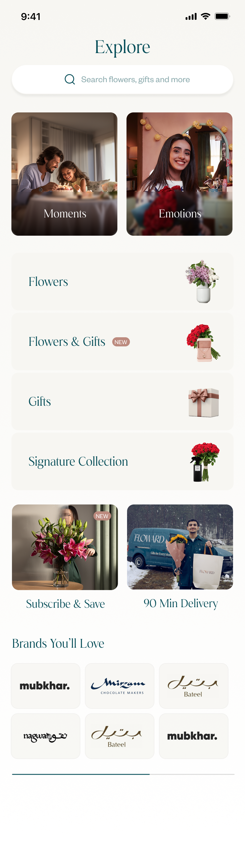 New Explore tab, navigation, moments, and category structure
