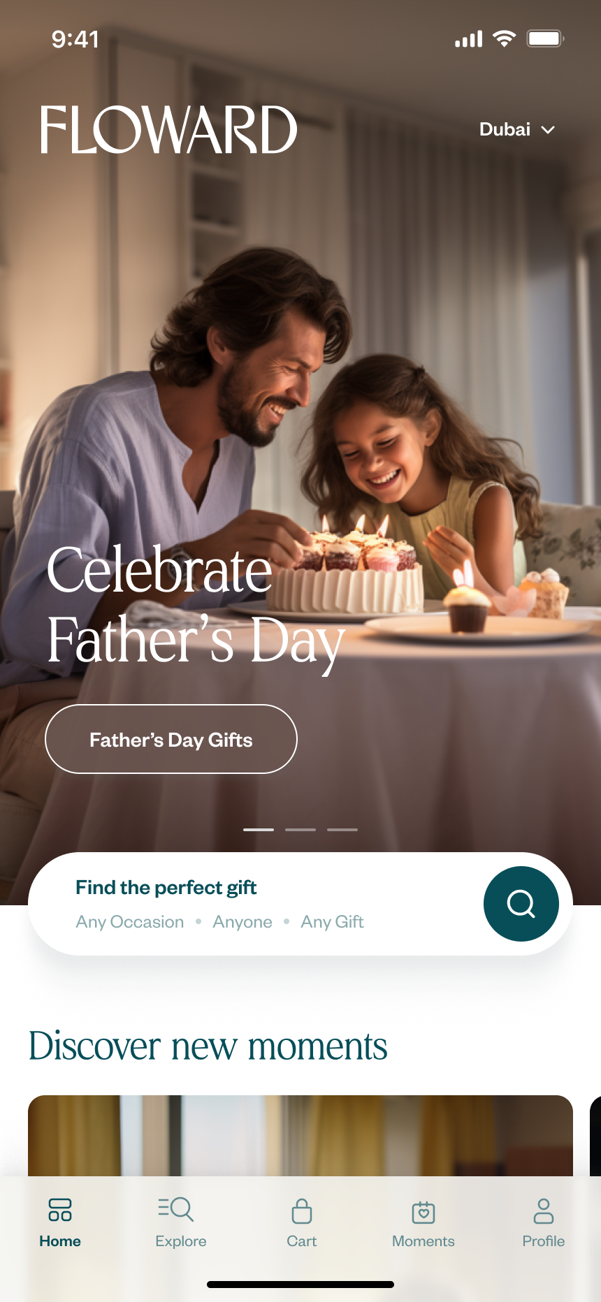 Gift Finder, homepage entry point