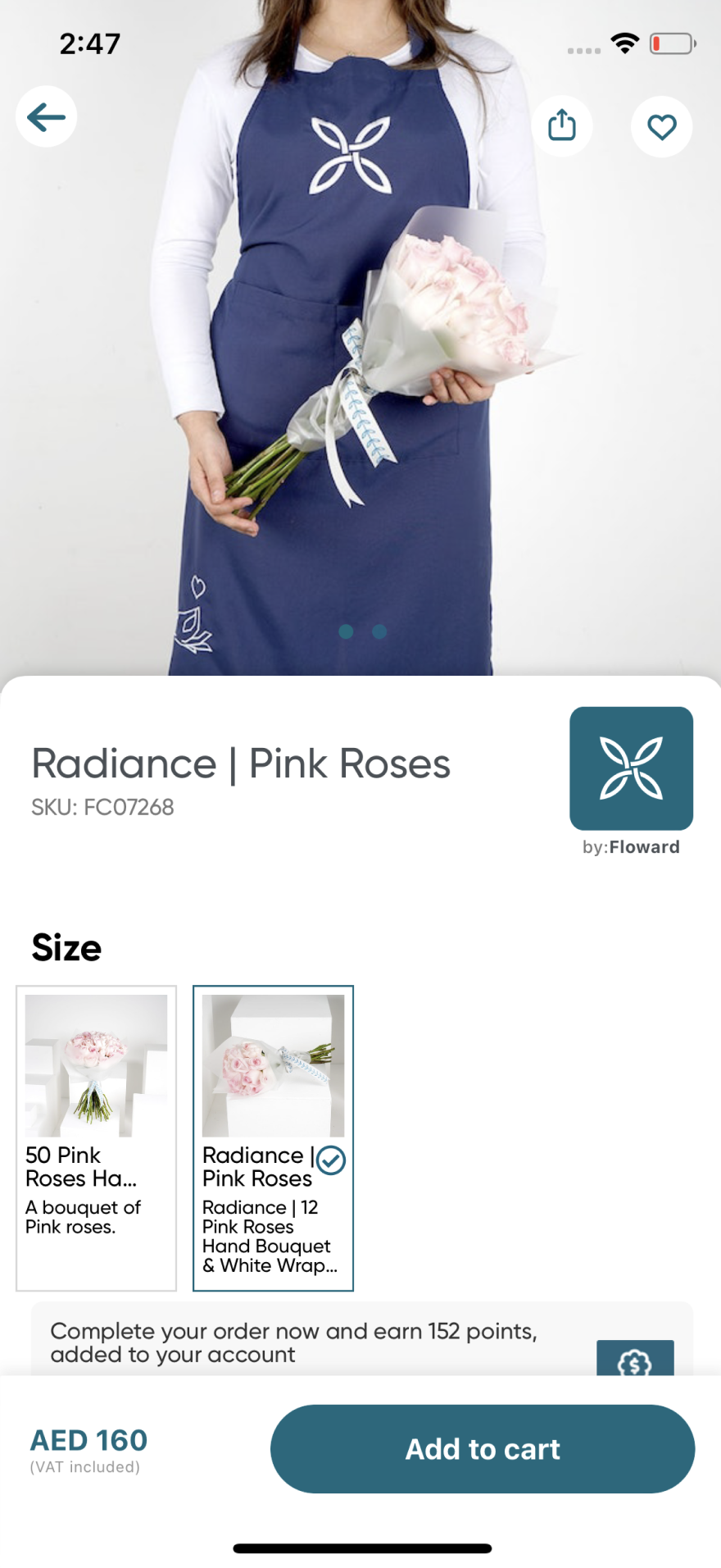 Floward old app, catalogue main screen